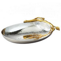 Golden Vine Collection Hammered Oval Nut Bowl